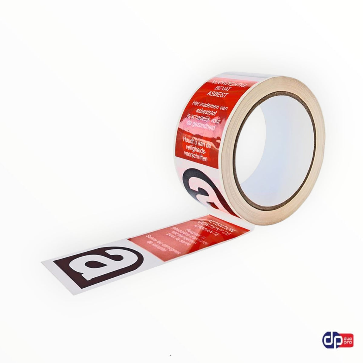 PP - ASB Bedrukt tape Asbest - Duopro.nl