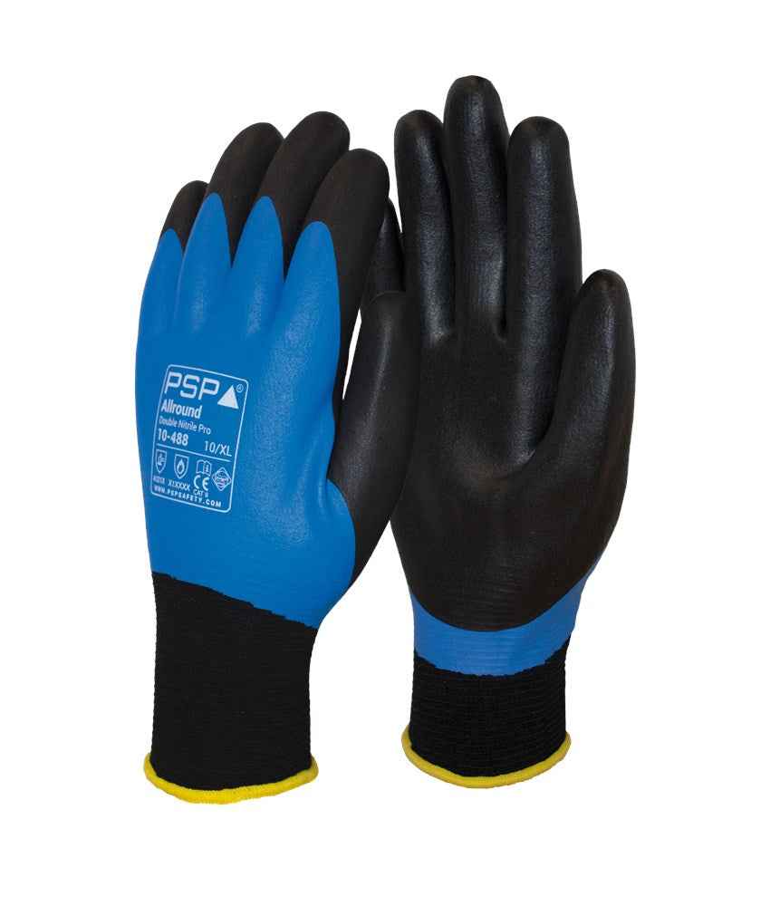 10-488 Allround Double Nitrile Pro Werkhandschoen - Duopro.nl
