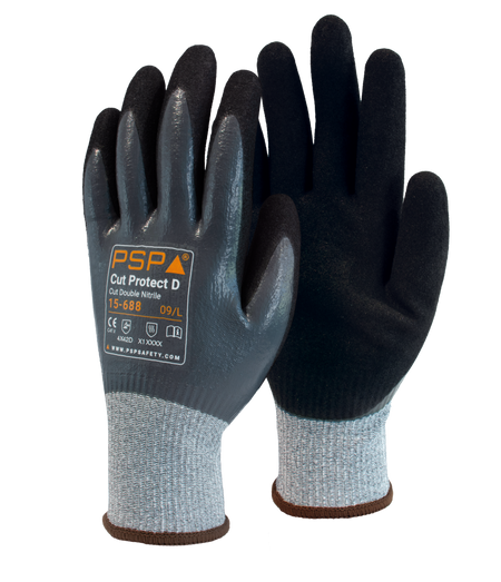 PSP 15-688 Cut D Double Nitrile, 9