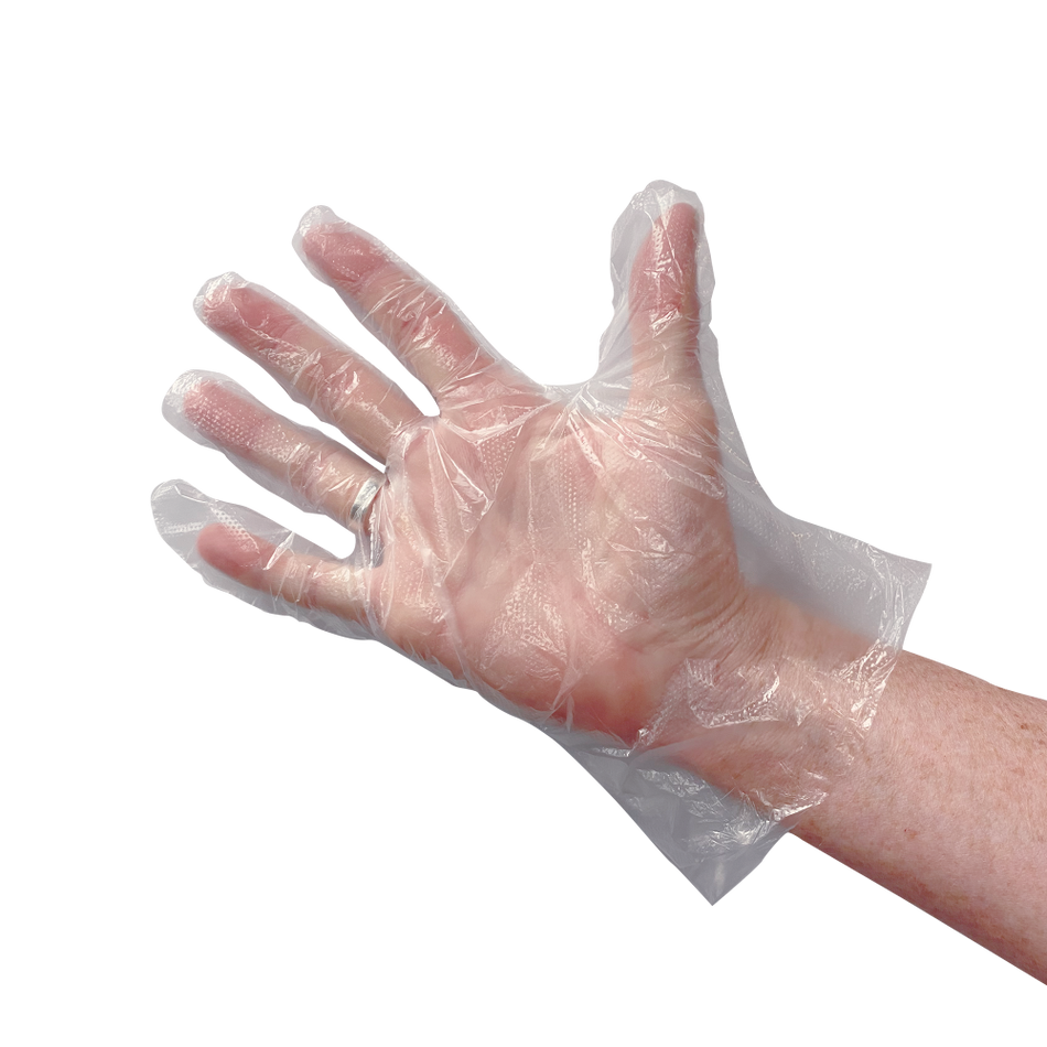 75-400 Disposable handschoen PE geruwd 30mu - Duopro.nl