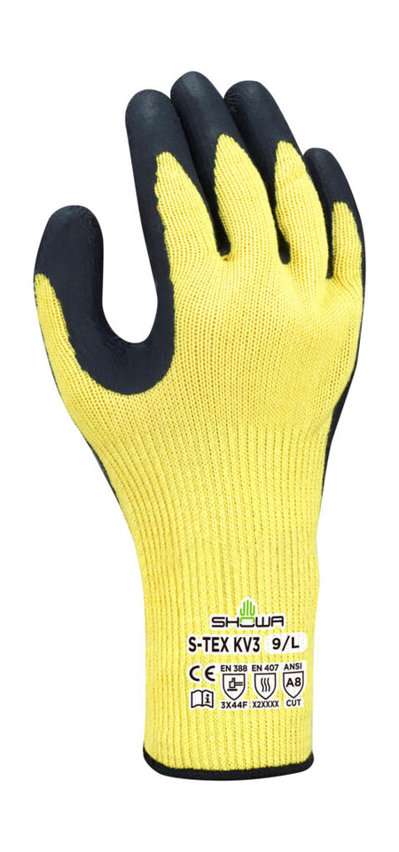 Showa S-TEX KV3 geel/zwart, mt 10-XL