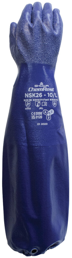Showa NSK 26 Nitril blauw 64cm, mt 10/L