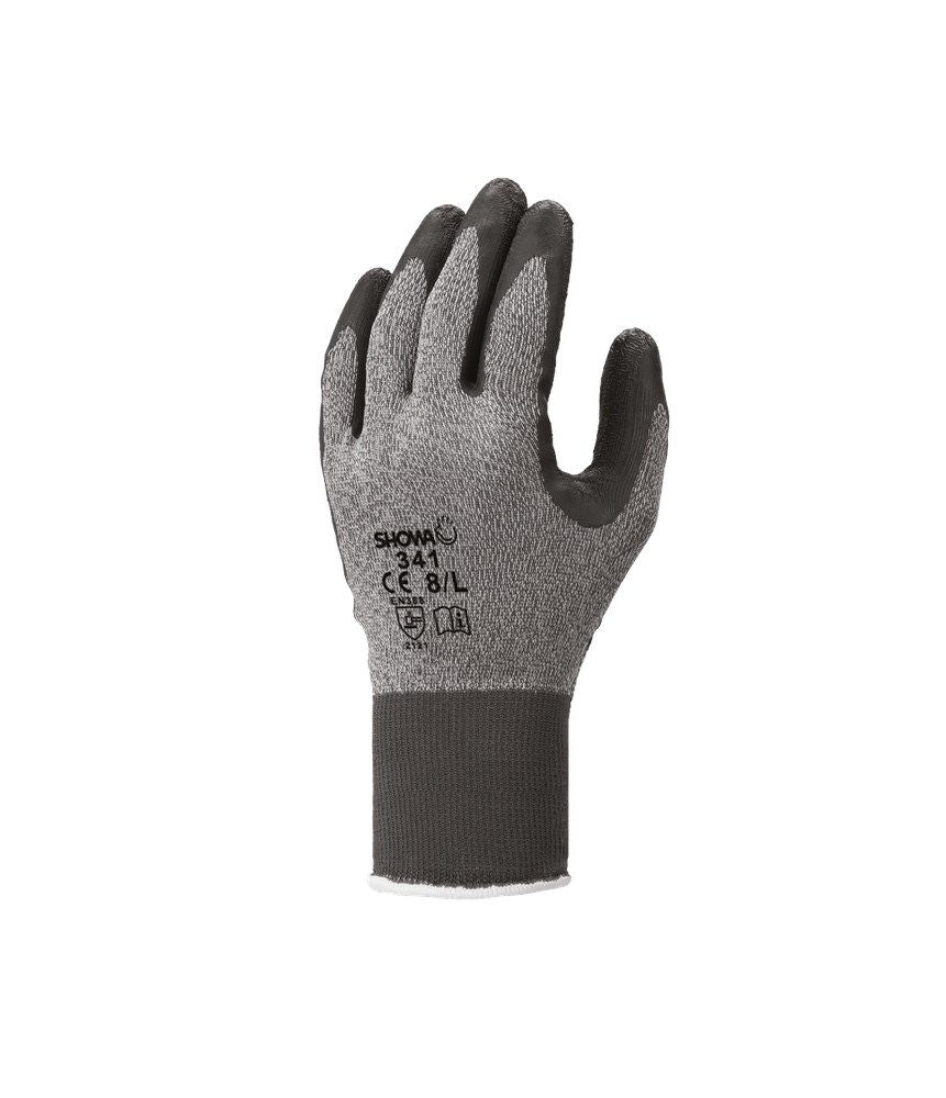 Showa 341 Latex grijs/zwart, mt 6-S