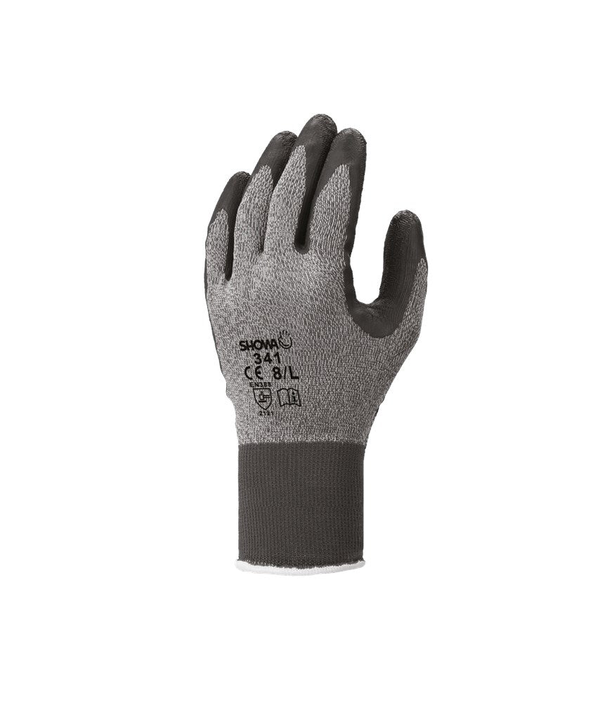 Showa 341 Latex grijs/zwart, mt 7-M