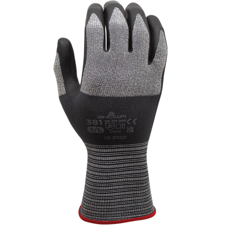Showa 381 Nitrile Foam grijs/zwart 10-XX