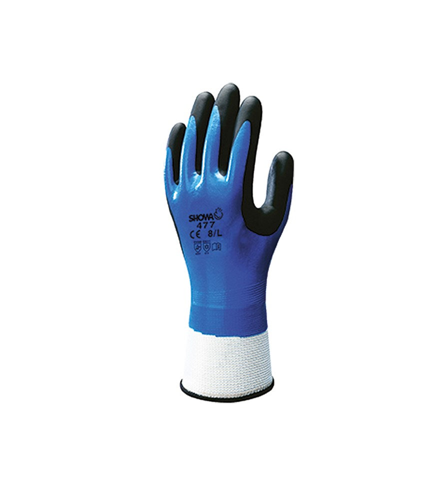 Showa 477 Nitril Cold bl./zwart, 7-M
