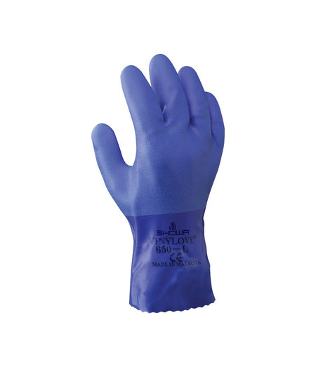 Showa 650 PVC blauw, mt 10-XL