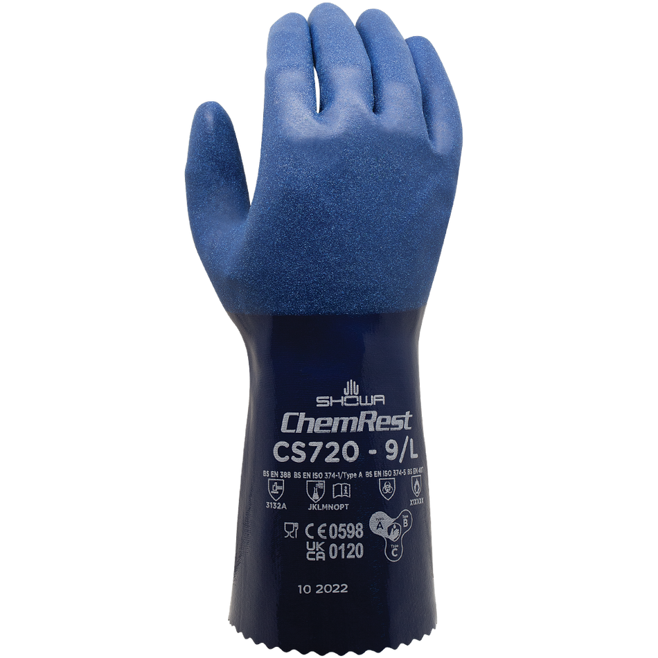 Showa 720CS Nitrile blauw, mt 10-XL
