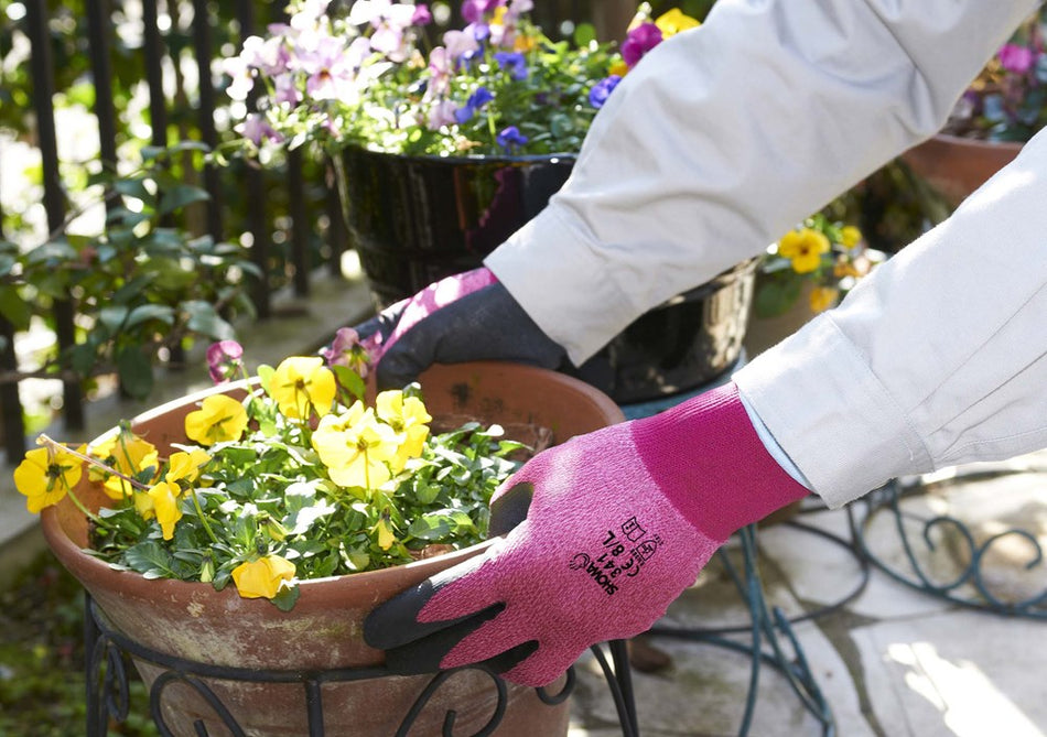 Showa 341 Latex rood/zwart, mt 6-S