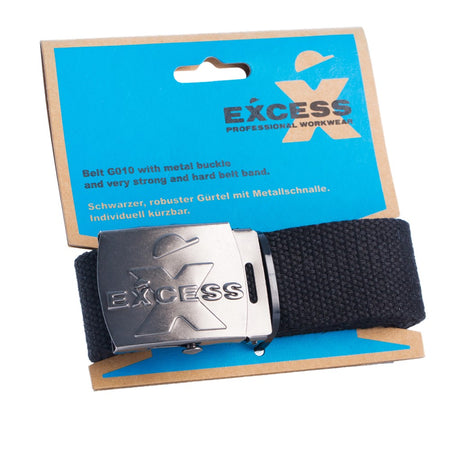 Excess riem 010 canvas zwart, 120 cm