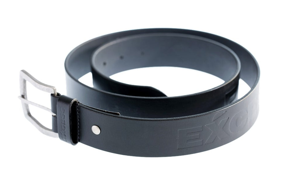 Riem van leer zwart, lengte 95 cm