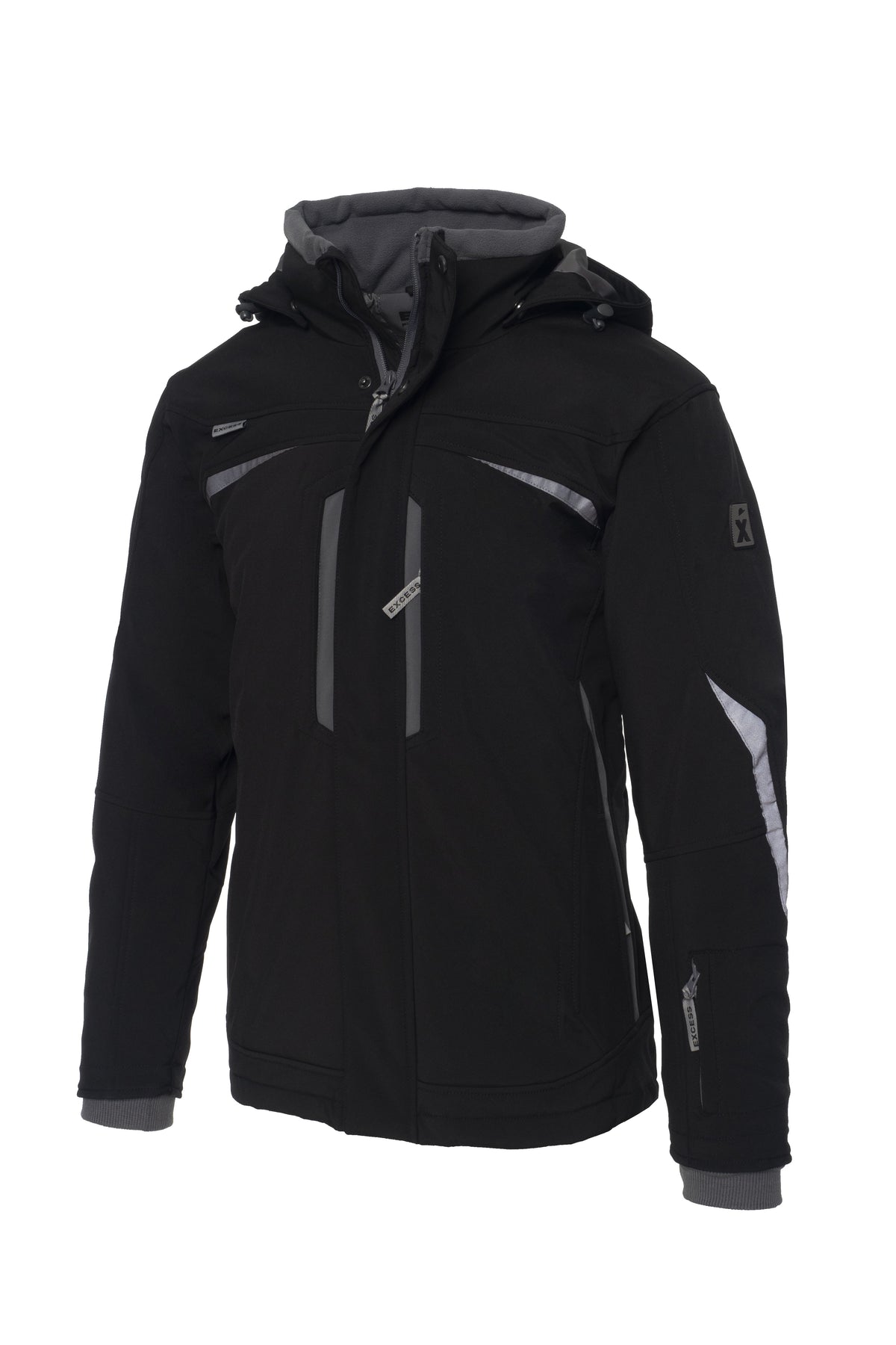 Softshell winterjack 318 zwart/grijs XS