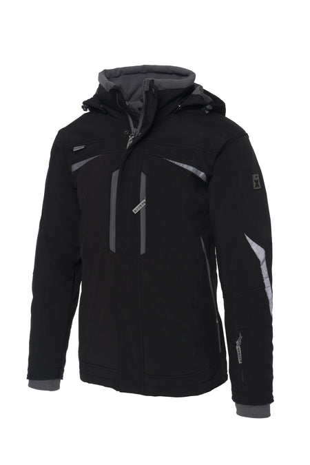 Softshell winterjack 318 zwart/grijs XS