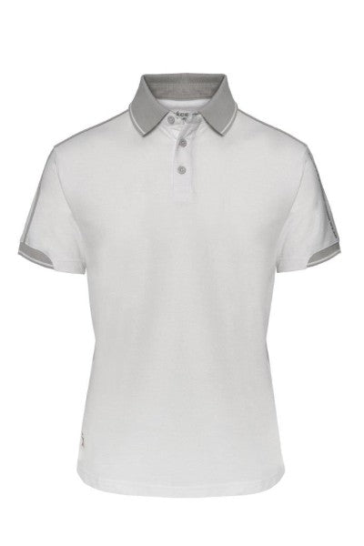 Active Pro Polo 016 wit/grijs mt M