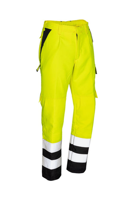 022V Broek Bakki fluo geel/marine R60
