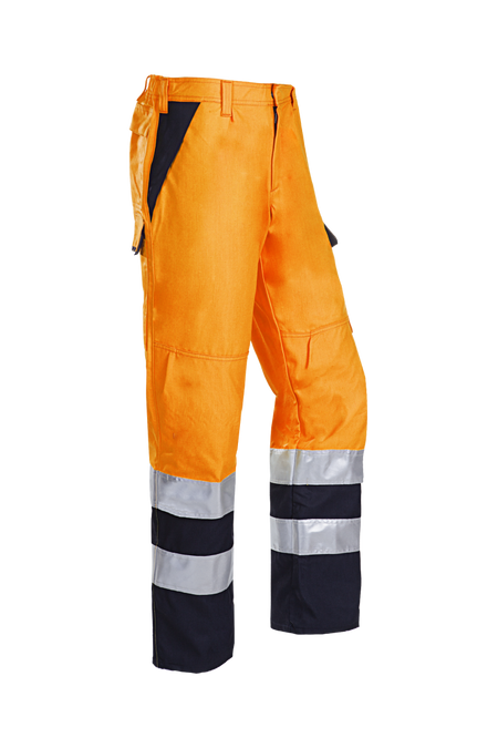 022V Broek Arudy fluo oranje/marine P52