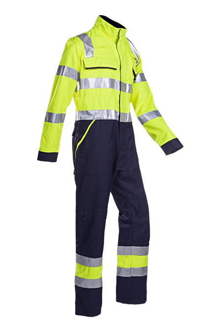 026V Overall Fareins fluo geel/mar R54