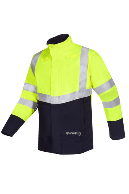 059V Blouson Lobau fluo geel/marine 056