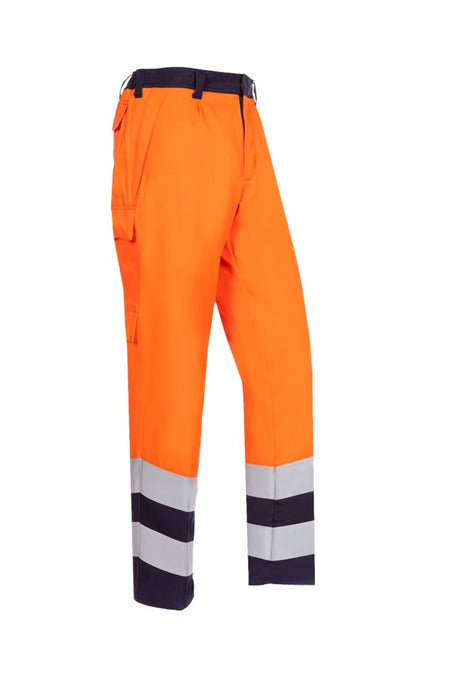 062V Broek Leste fluo oranje/marine R54