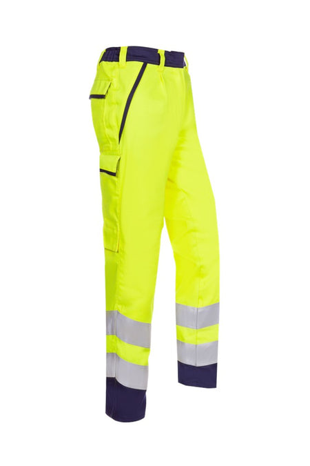 067V Broek Lesha fluo geel/marine 052