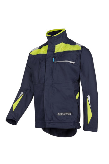 074V Blouson Laruns marine/fluo geel 44