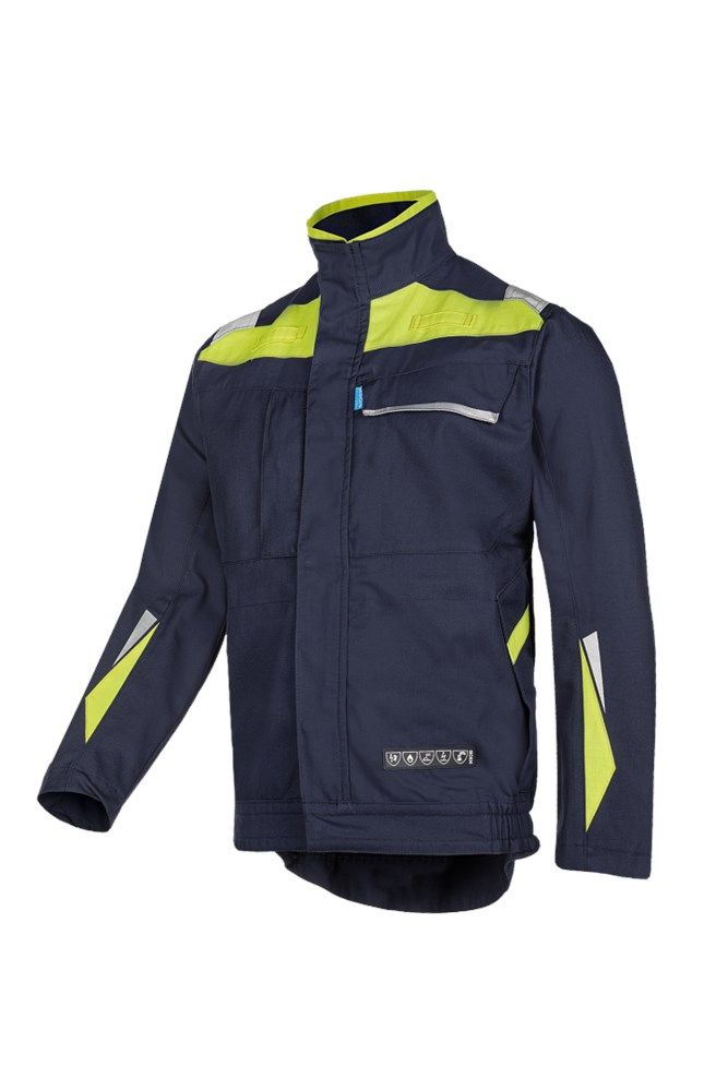074V Blouson Laruns marine/fluo geel 44
