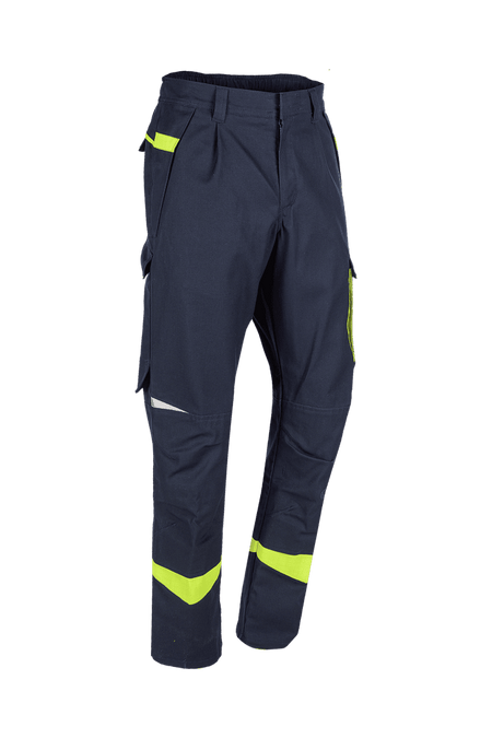 075V Broek Barcus marine/fluo geel P52