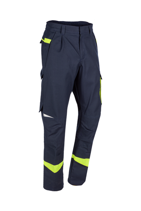 075V Broek Barcus marine/fluo geel I48