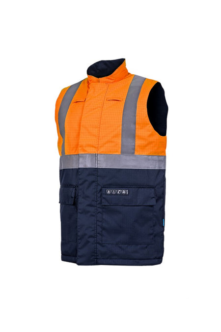 1666 Bodywarm. Bravone fl oranje/mar XL