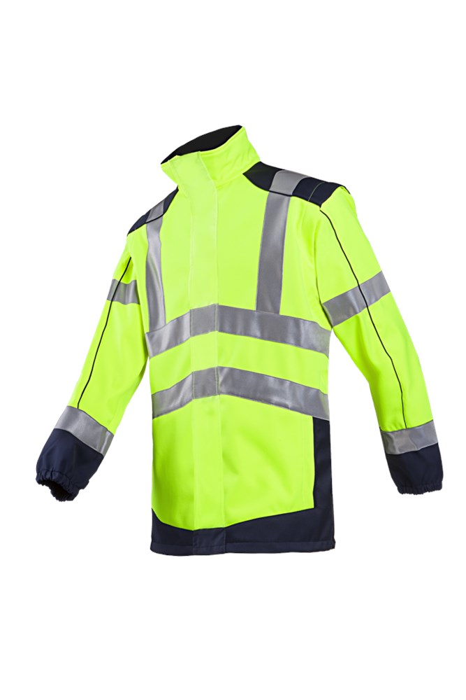 167A Softshell Drayton fluo geel/mar M