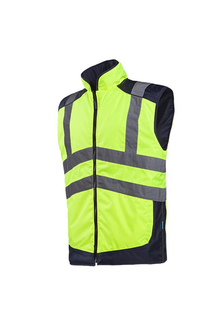 169A Bodywarmer Burton fluo geel/mar L