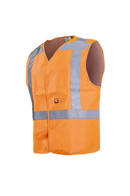 308A Waistcoat Raufar fluo oranje L