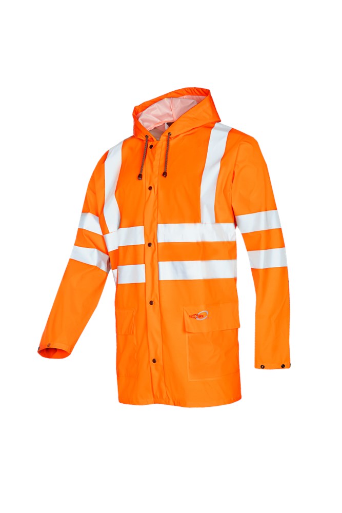 3726 Regenjas Eshton fluo oranje S