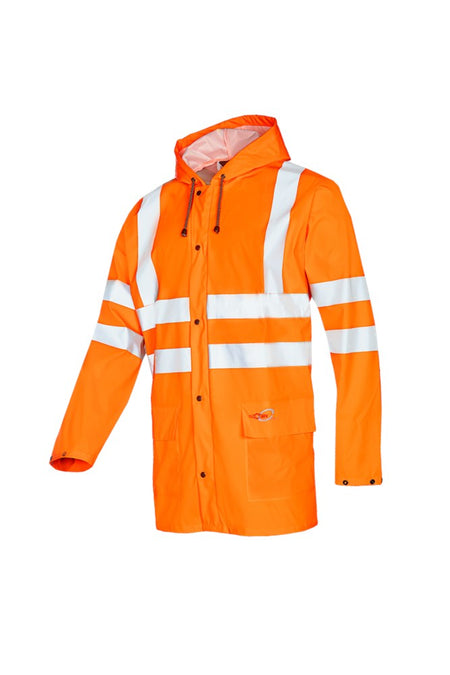 3726 Regenjas Eshton fluo oranje L