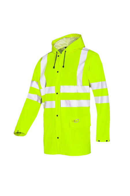 3726 Regenjas Eshton fluo geel L