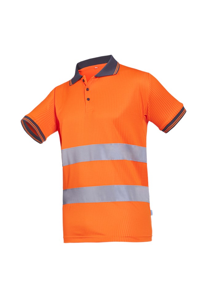 3880 Polo Naro Fluo Oranje 2XL
