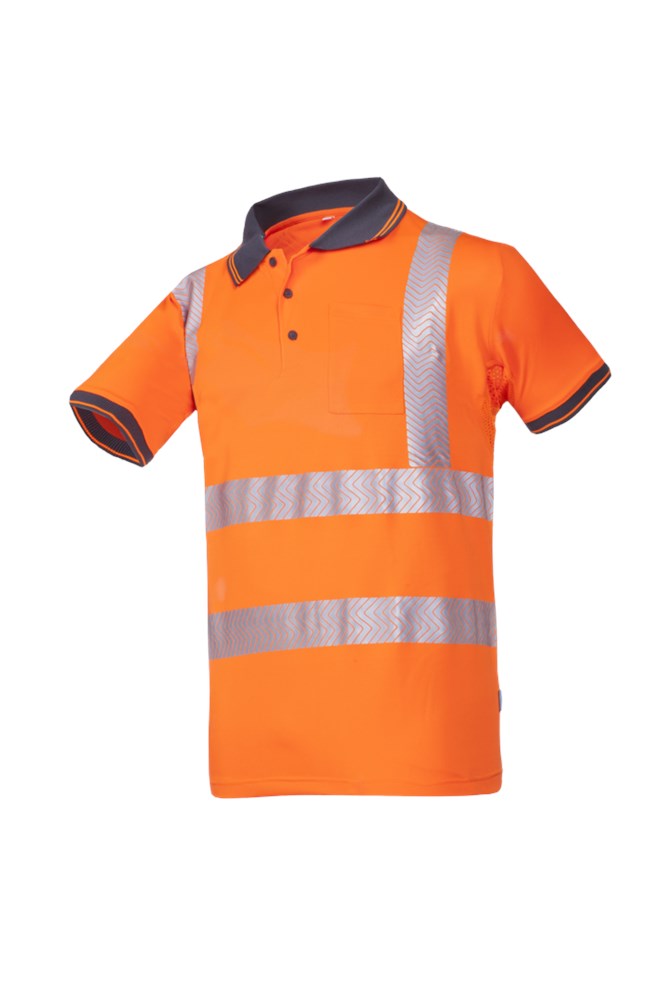 3882 Polo Rotto fluo oranje S