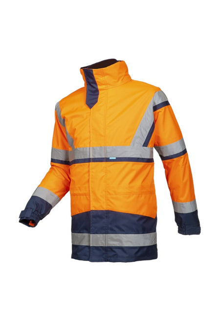 401A Parka 4-1 Powell fl oranje/mar 2XL