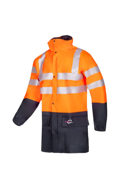 4303 Jas Carmeaux fluo oranje/marine XL