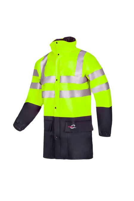 4303 Jas Carmeaux fluo geel/marine XL