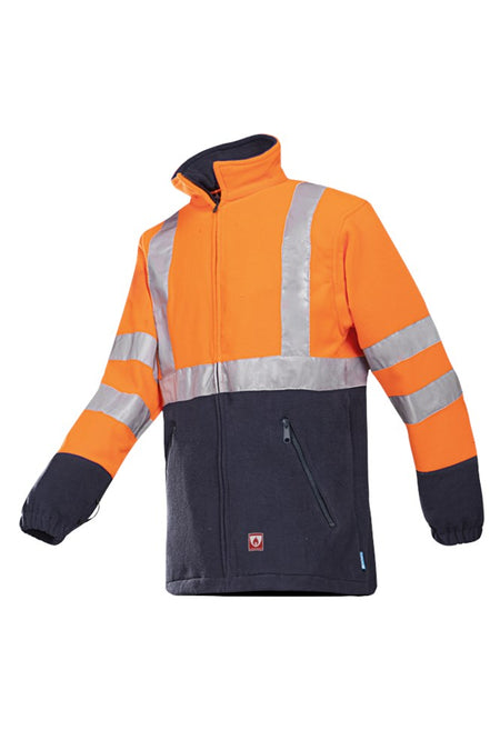 496Z Fleece FR Rainier fl oranje/mar S