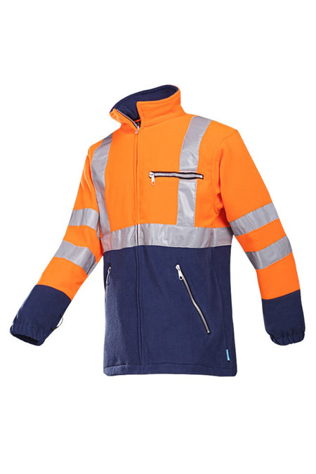 497Z Fleece Kingley fl oranje/mar XS
