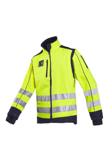 521A Softshell Walney fl geel/blauw 3XL