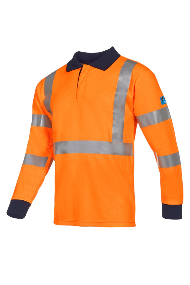 554A ARC polo Lerby fluo oranje S