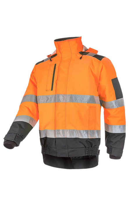 639A Blouson Croston fl oranje/mar S