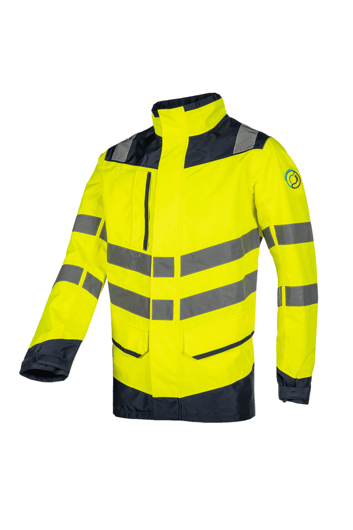 682A Jas Birkum fluo geel/marine S