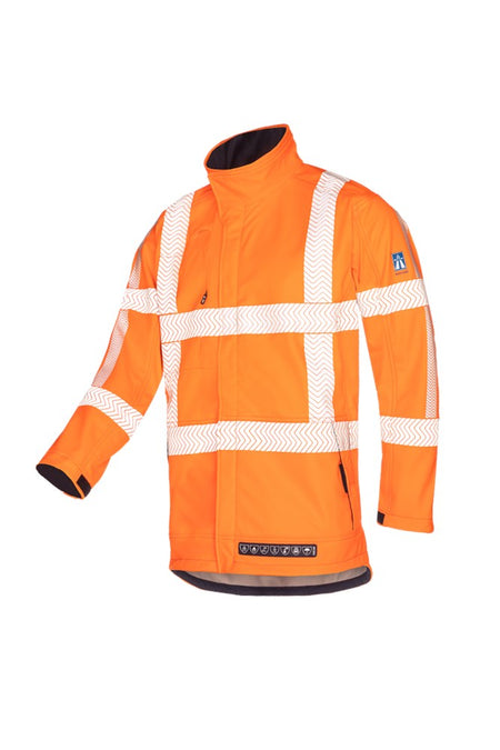 7334 Softshell Hollum fluo oranje XL
