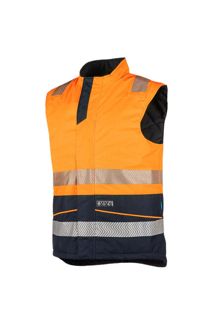 9375 Bodywarmer Vikja fl oranje/mar XL