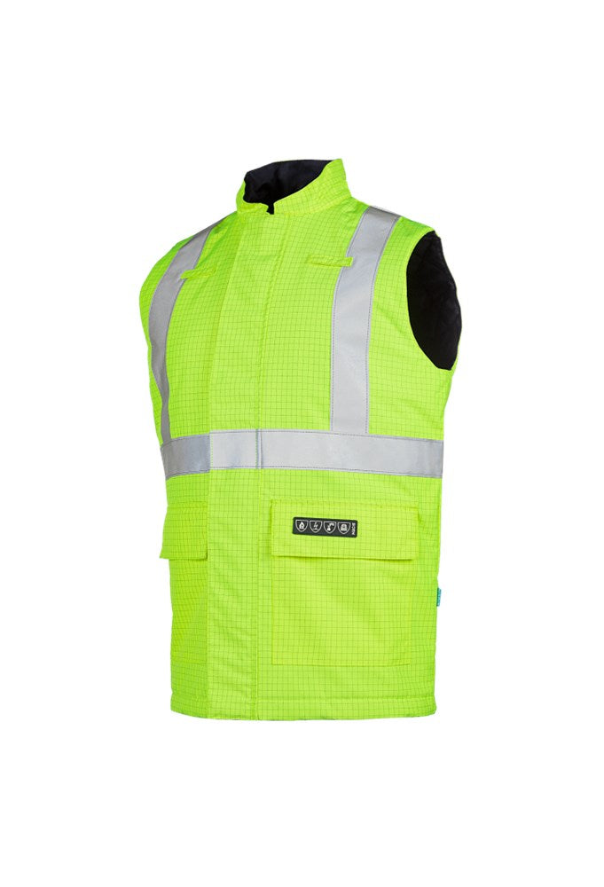 9387 Bodywarmer Sidney fluo geel S