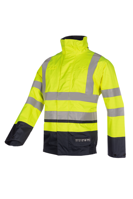 9396 Blouson Jibou FR+AST fl geel/mar L